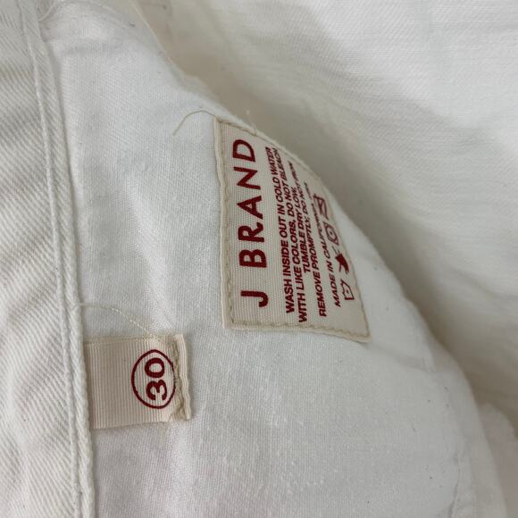 J Brand White Mid-Rise Cut-Off Denim Shorts - Picture 5 of 10